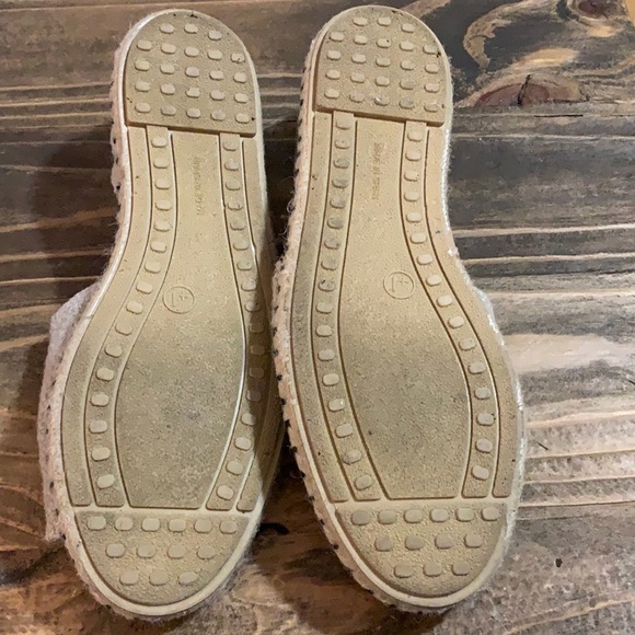 Eric Michael Black & Beige Stripe Dominique Flat Espadrille Sandals Size 41 - Picture 10 of 12